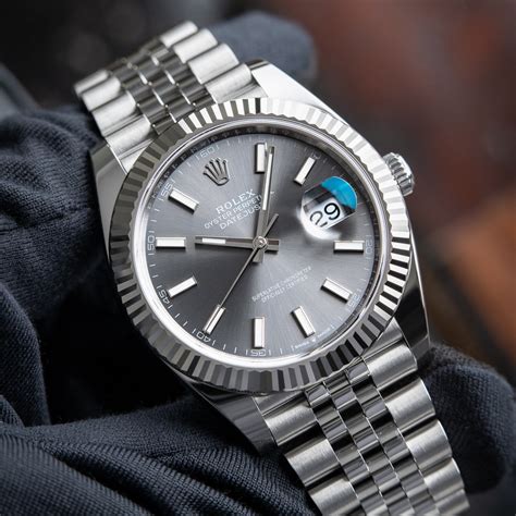 rolex datejust black silver|rolex datejust 41mm silver dial.